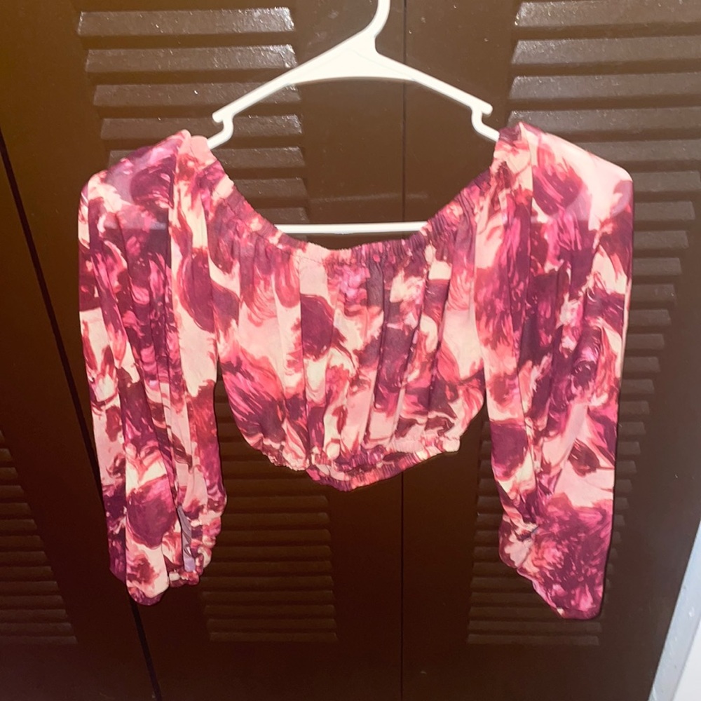 Red crop top